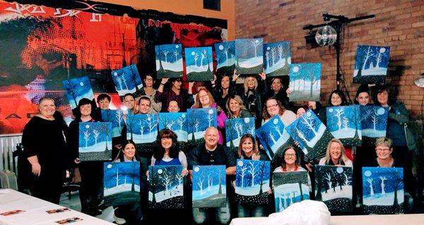 Paint night Christmas 2017!  So  much fun!