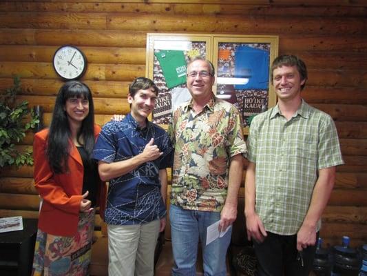 Rami, Justin Kollar, J and Kainoa at Ho'ike Studios.