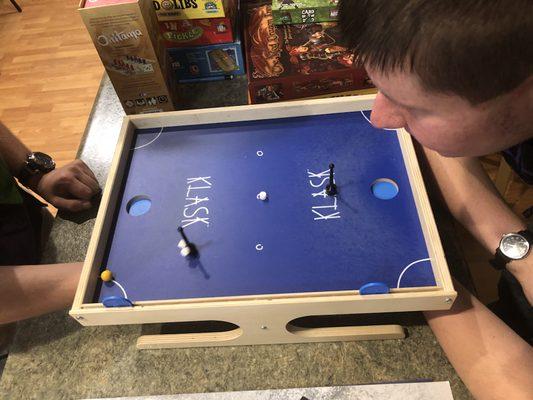 One of my favorite games, KLASK!