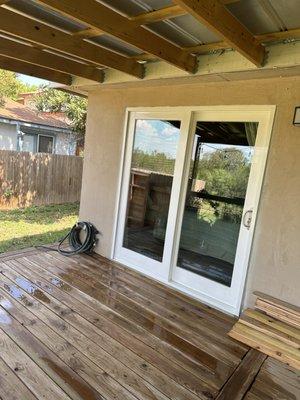 Fiberglass patio door