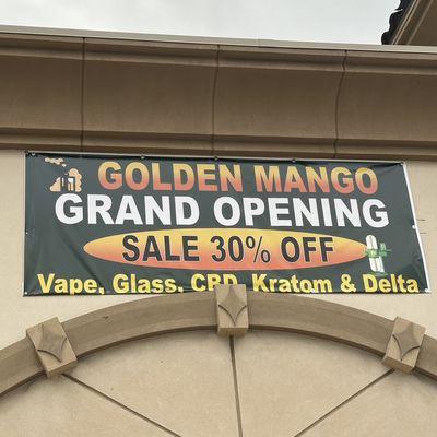 Our Grand Opening sign!