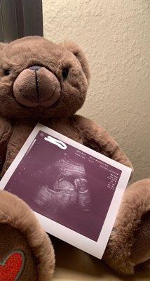 Heartbeat Bear and ultrasound shot