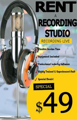 Call us to check out our NEW Recording Studio!