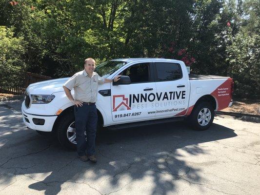 Owner, Kevin Spillman with a new truck added to the fleet.