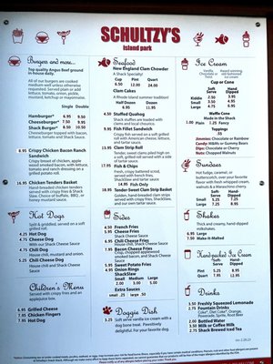 Menu opening weekend 2023