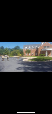 Newly paved driveway.