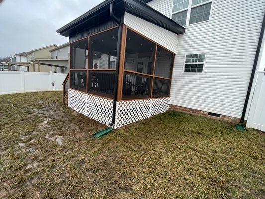 Screened in porch & added lattice in Clarksville,TN