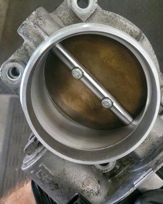 After Picture of a Throttle Body Cleaning, I Preformed.