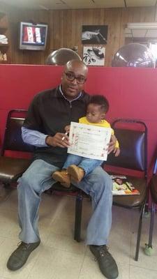 1st Haircut certificate