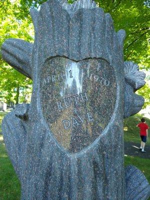 We found a gravestone that commemorated an anniversary--it is my parent's dating anniversary too, same day and year. :-O