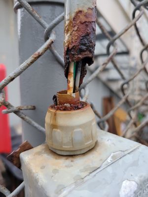 Old rotten outlet