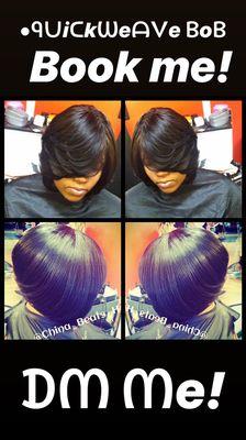 Quickweave Bob by @china_beats_hair