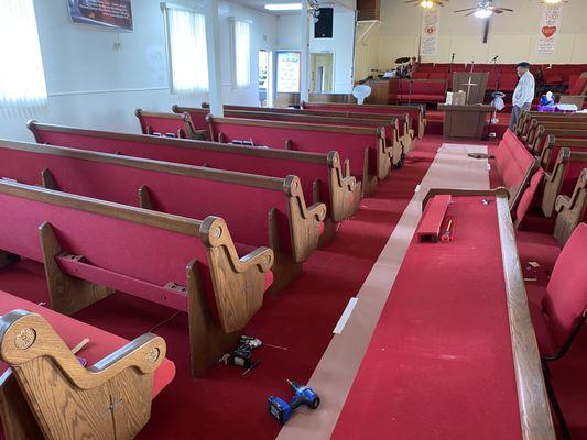 Pilgrim church of Christ upholstery