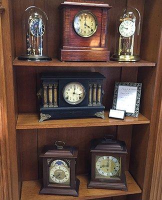 Mantel clocks for sale at Albertos.