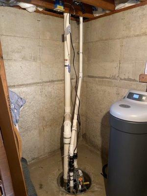 Inside view of radon mitigation system.