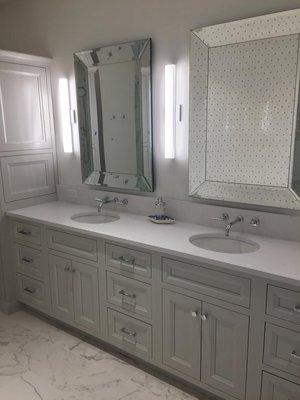 Master bath double vanity.