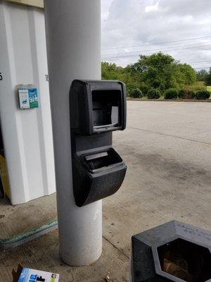 Broken towel dispenser