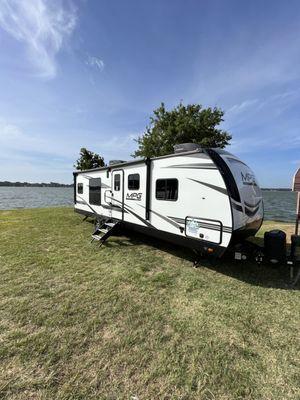 Norman's Toy Hauler out at Cedar Creek Lake