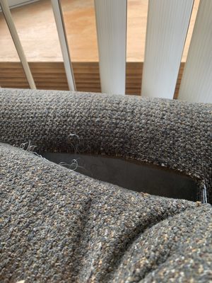 Owned sofa less than 1 year -- Repaired once -- this rip is after 2 months and they will not repair again.  2nd Time - Same Spot!