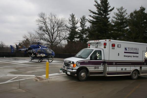 Helipad and Ambulance by Emergency Services