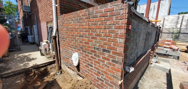 Brand new brick wall for front terrace))))customers satisfaction- guarantee