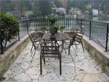 Flagstone patio overlooking Lake