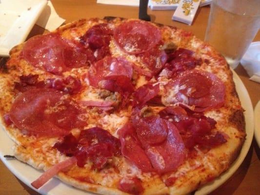 Meat lovers pizza