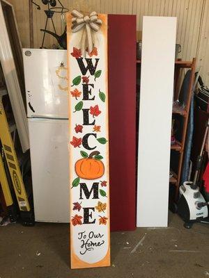 Hand-painted Harvest Welcome Signs