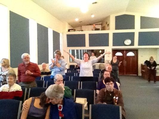 Worship at the church