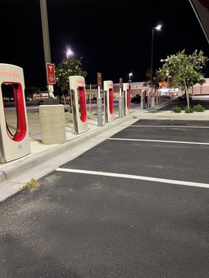 Super Target Tesla Charger and 4 regular chargers for other electric cars.