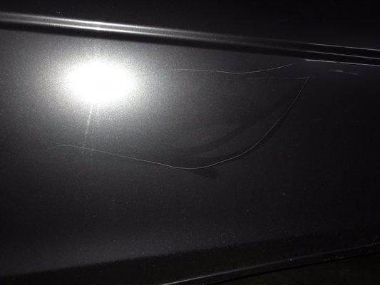 The scratches I received in our garage over night. Would not be surprised that the manager Gayane did it.