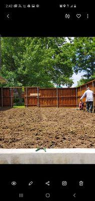 Before sod installation