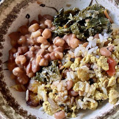 A hearty bowl with everything together