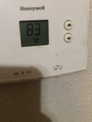 Temp inside apartment, this has been going on for 2 months now.