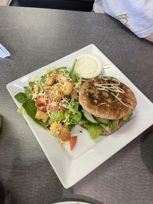 Delight Sandwich and side salad