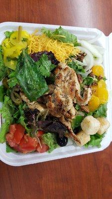 Grilled Chicken Salad jam packed with all sorts of goodness!