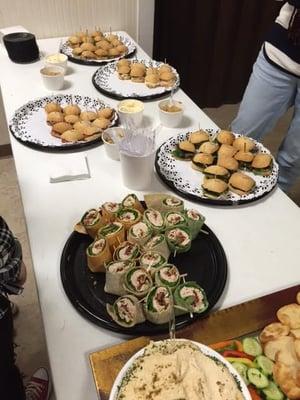 Sandwiches for a crowd....they must have been loved.  This photo was near the start of the party and look at how fast they were eaten!