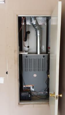 Furnace install with refrigerated air.