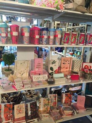 Lilly Pulitzer Tervis tumblers and stationary