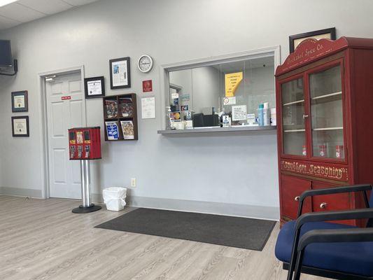 front desk/reception area