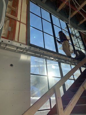 Interior window cleaning