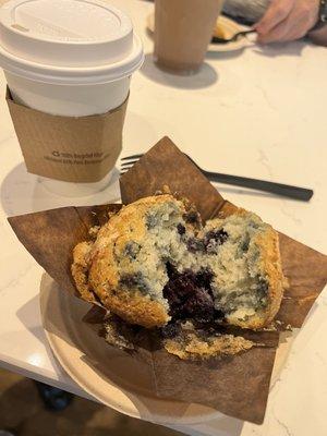 Lavender honey London fog and gluten free blueberry muffin