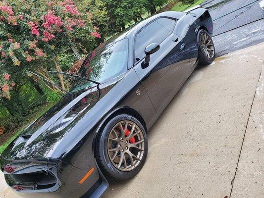 Dodge Challenger washed and sealant applied