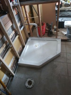 Shower base install