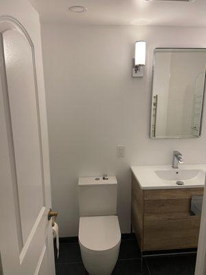 The entire bathroom renovation.