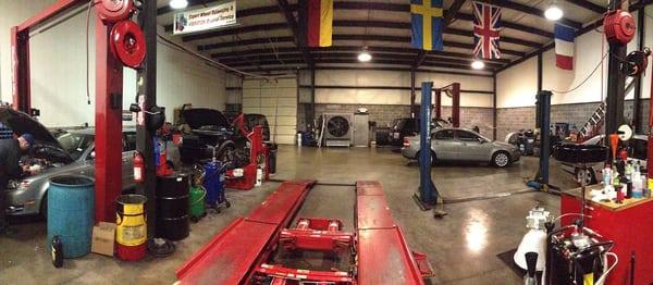 A panoramic view of our shop.