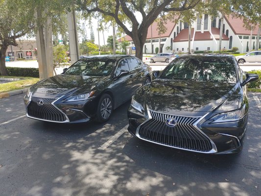 2021 Black Lexus ES300h's to travel in.