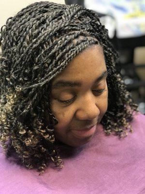 Senegalese twists- short and curled