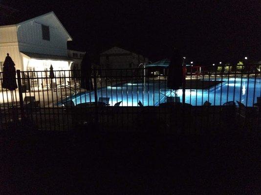 Pool at night