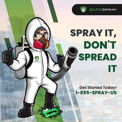 Safe Spray uses revolutionary electrostatic technology to provide fast and effective disinfection services.